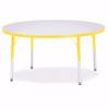 Picture of Berries® Round Activity Table - 48" Diameter, E-height - Gray/Yellow/Yellow