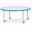 Picture of Berries® Round Activity Table - 48" Diameter, Mobile - Gray/Teal/Gray