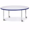 Picture of Berries® Round Activity Table - 48" Diameter, Mobile - Gray/Orange/Gray