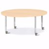 Picture of Berries® Round Activity Table - 48" Diameter, Mobile - Maple/Maple/Gray