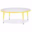 Picture of Berries® Round Activity Table - 48" Diameter, T-height - Gray/Yellow/Yellow