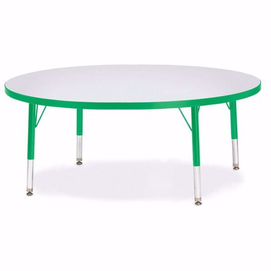 Picture of Berries® Round Activity Table - 48" Diameter, T-height - Gray/Green/Green