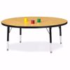 Picture of Berries® Round Activity Table - 48" Diameter, T-height - Oak/Black/Black