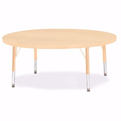 Picture of Berries® Round Activity Table - 48" Diameter, T-height - Maple/Maple/Camel