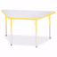 Picture of Berries® Trapezoid Activity Tables - 24" X 48", A-height - Gray/Yellow/Yellow