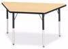 Picture of Berries® Trapezoid Activity Tables - 24" X 48", A-height - Maple/Black/Black