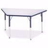 Picture of Berries® Trapezoid Activity Tables - 24" X 48", A-height - Gray/Navy/Navy