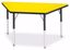 Picture of Berries® Trapezoid Activity Tables - 24" X 48", A-height - Yellow/Black/Black