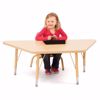 Picture of Berries® Trapezoid Activity Tables - 24" X 48", A-height - Oak/Black/Black