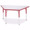 Picture of Berries® Trapezoid Activity Tables - 24" X 48", A-height - Maple/Maple/Camel