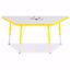 Picture of Berries® Trapezoid Activity Tables - 24" X 48", E-height - Gray/Yellow/Yellow