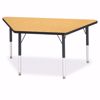 Picture of Berries® Trapezoid Activity Tables - 24" X 48", E-height - Gray/Black/Black