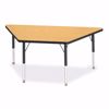 Picture of Berries® Trapezoid Activity Tables - 30" X 60", E-height - Gray/Teal/Teal