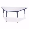 Picture of Berries® Trapezoid Activity Tables - 30" X 60", E-height - Gray/Navy/Navy