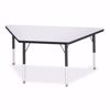 Picture of Berries® Trapezoid Activity Tables - 30" X 60", E-height - Gray/Black/Black