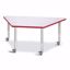Picture of Berries® Trapezoid Activity Tables - 30" X 60", Mobile - Gray/Red/Gray