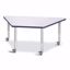 Picture of Berries® Trapezoid Activity Tables - 30" X 60", Mobile - Gray/Navy/Gray