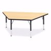 Picture of Berries® Trapezoid Activity Tables - 30" X 60", T-height - Maple/Black/Black