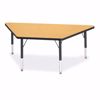 Picture of Berries® Trapezoid Activity Tables - 30" X 60", T-height - Maple/Black/Black