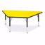 Picture of Berries® Trapezoid Activity Tables - 30" X 60", T-height - Yellow/Black/Black