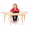 Picture of Berries® Trapezoid Activity Tables - 30" X 60", T-height - Red/Black/Black