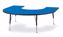 Picture of Berries® Horseshoe Activity Table - 66" X 60", A-height - Blue/Black/Black