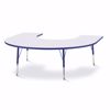 Picture of Berries® Horseshoe Activity Table - 66" X 60", A-height - Blue/Black/Black