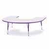 Picture of Berries® Horseshoe Activity Table - 66" X 60", E-height - Gray/Purple/Purple