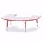 Picture of Berries® Horseshoe Activity Table - 66" X 60", E-height - Gray/Red/Red