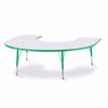 Picture of Berries® Horseshoe Activity Table - 66" X 60", E-height - Gray/Green/Green