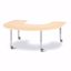 Picture of Berries® Horseshoe Activity Table - 66" X 60", Mobile - Maple/Maple/Gray