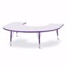 Picture of Berries® Horseshoe Activity Table - 66" X 60", T-height - Gray/Purple/Purple