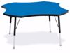 Picture of Berries® Four Leaf Activity Table - 48", A-height - Blue/Black/Black