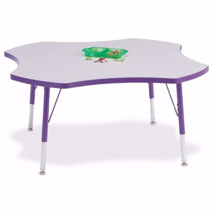 Picture of Berries® Four Leaf Activity Table - 48", E-height - Gray/Purple/Purple