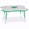 Picture of Berries® Four Leaf Activity Table - 48", E-height - Gray/Teal/Teal