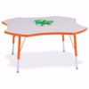 Picture of Berries® Four Leaf Activity Table - 48", E-height - Gray/Orange/Orange