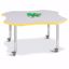 Picture of Berries® Four Leaf Activity Table - 48", Mobile - Gray/Yellow/Gray