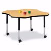Picture of Berries® Four Leaf Activity Table - 48", Mobile - Gray/Red/Gray