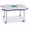 Picture of Berries® Four Leaf Activity Table - 48", Mobile - Gray/Green/Gray