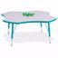 Picture of Berries® Four Leaf Activity Table - 48", T-height - Gray/Teal/Teal