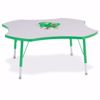 Picture of Berries® Four Leaf Activity Table - 48", T-height - Gray/Teal/Teal