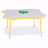 Picture of Berries® Four Leaf Activity Table - 48", T-height - Gray/Yellow/Yellow