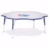 Picture of Berries® Six Leaf Activity Table - 60", A-height - Gray/Blue/Blue