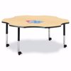 Picture of Berries® Six Leaf Activity Table - 60", A-height - Gray/Blue/Blue