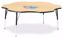 Picture of Berries® Six Leaf Activity Table - 60", A-height - Maple/Black/Black