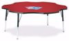 Picture of Berries® Six Leaf Activity Table - 60", A-height - Red/Black/Black