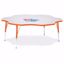 Picture of Berries® Six Leaf Activity Table - 60", E-height - Gray/Orange/Orange