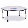 Picture of Berries® Six Leaf Activity Table - 60", Mobile - Gray/Black/Black