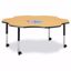 Picture of Berries® Six Leaf Activity Table - 60", Mobile - Oak/Black/Black
