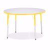 Picture of Berries® Round Activity Table - 42" Diameter, A-height - Gray/Yellow/Yellow